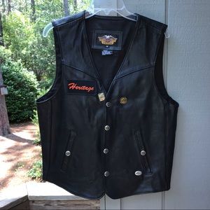 Vtg Harley-Davidson Leather Vest
